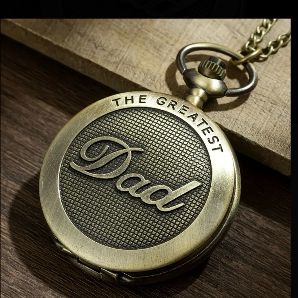 Dad Engraved Bronze Pocket Watch - The Greatest Dad
